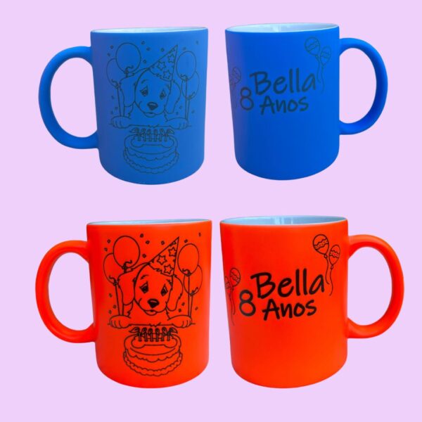 Caneca de porcelana cores neon - Image 5